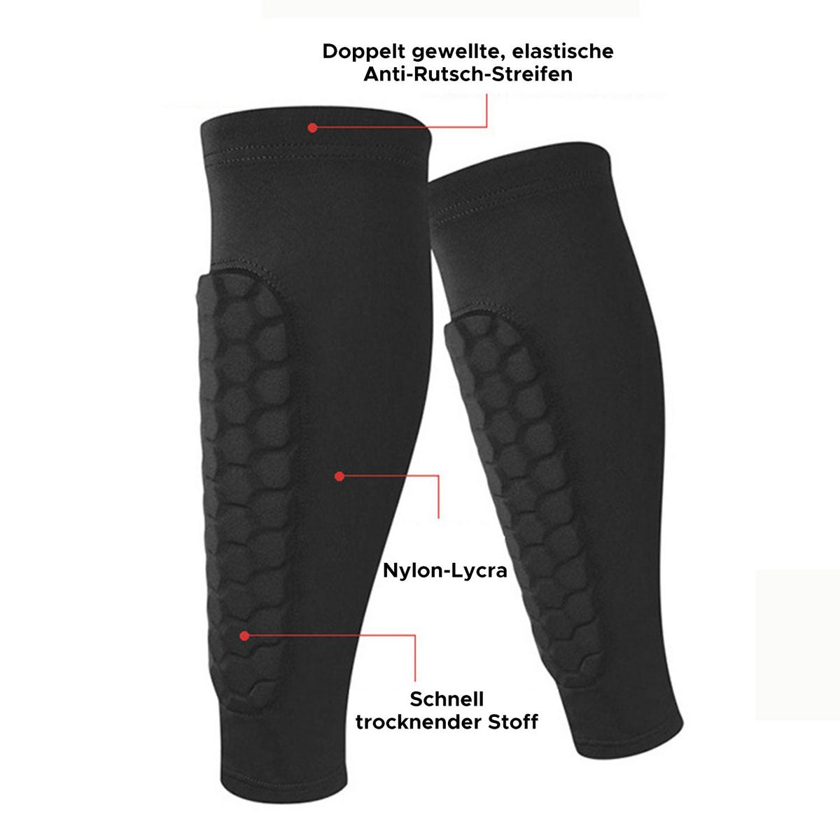 Rutschfester Schienbeinschutz für Sport & Training